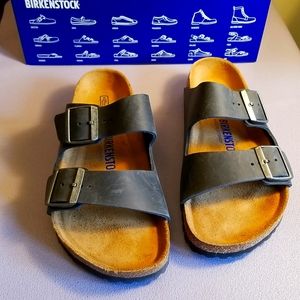 Birkenstock Arizona Sandals oiled Black
